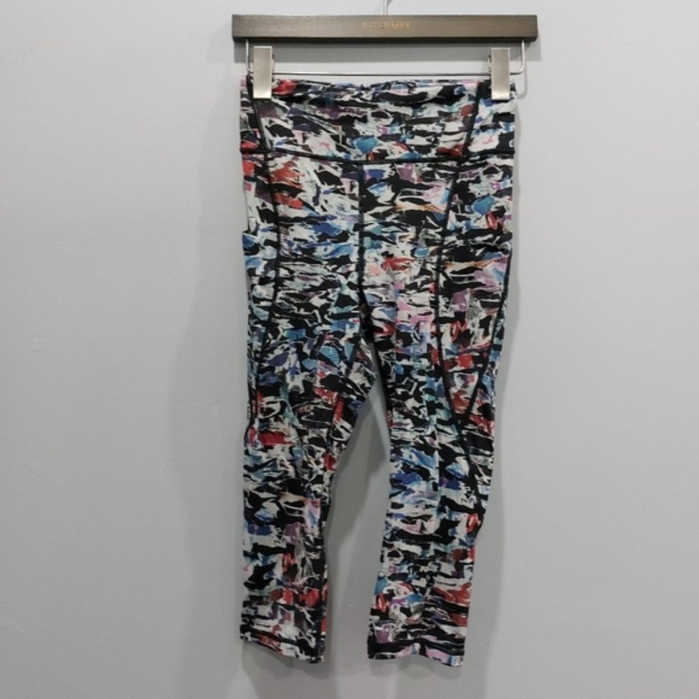 Lululemon Break Free Crop Nulux 17" Culture Clash Starlight Black